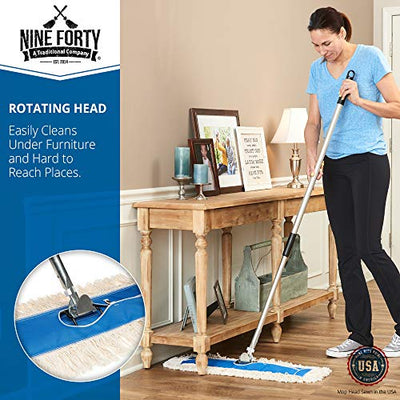 NINE FORTY USA 18 Inch Commercial Cotton Dry Dust Mop Head